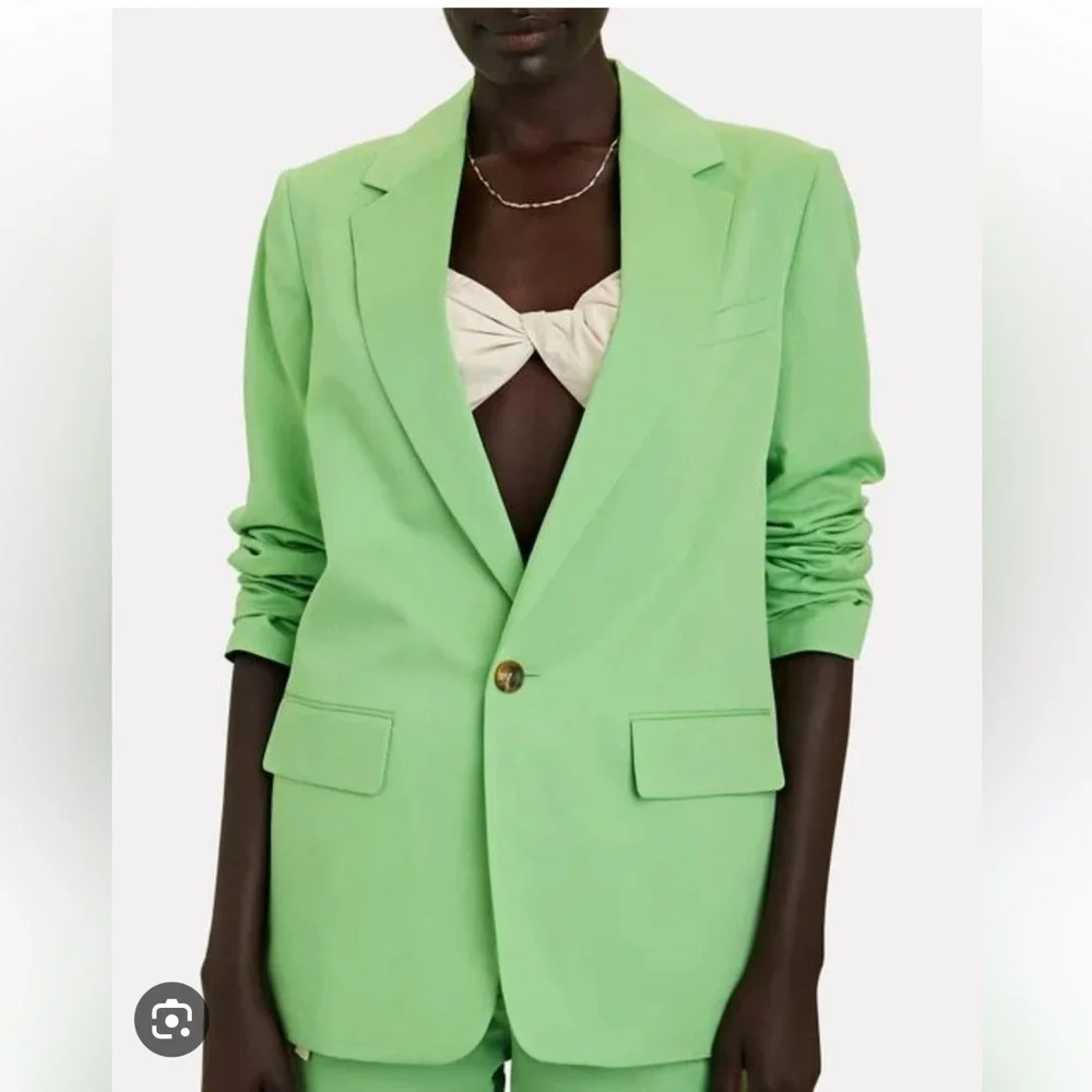 ALC Green Linen Blazer - Picture 3 of 4